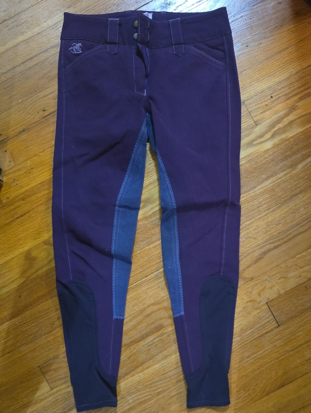 Purple Women's Riding Breeches with Knee Patches Smartpak Piper 24r